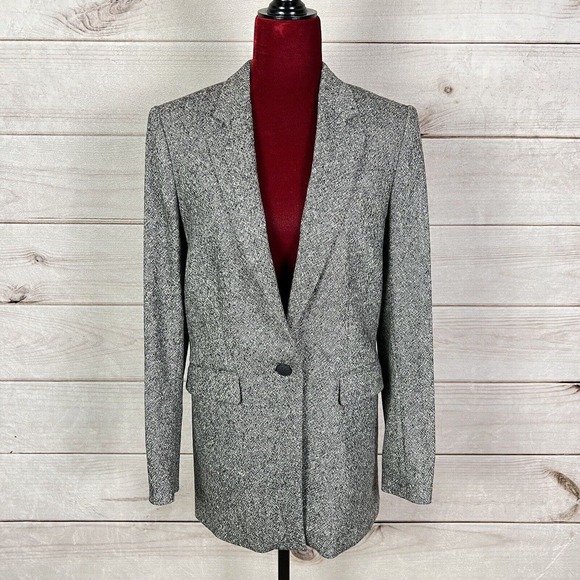 Rag & Bone Deconstructed Virgin Wool Blend Twill Blazer - Picture 1 of 14
